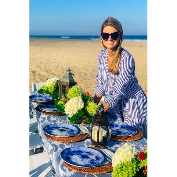 Tuckernuck Pomander Place Kenzo Cotton Poplin Striped Dress Sz - Picture 2 of 10